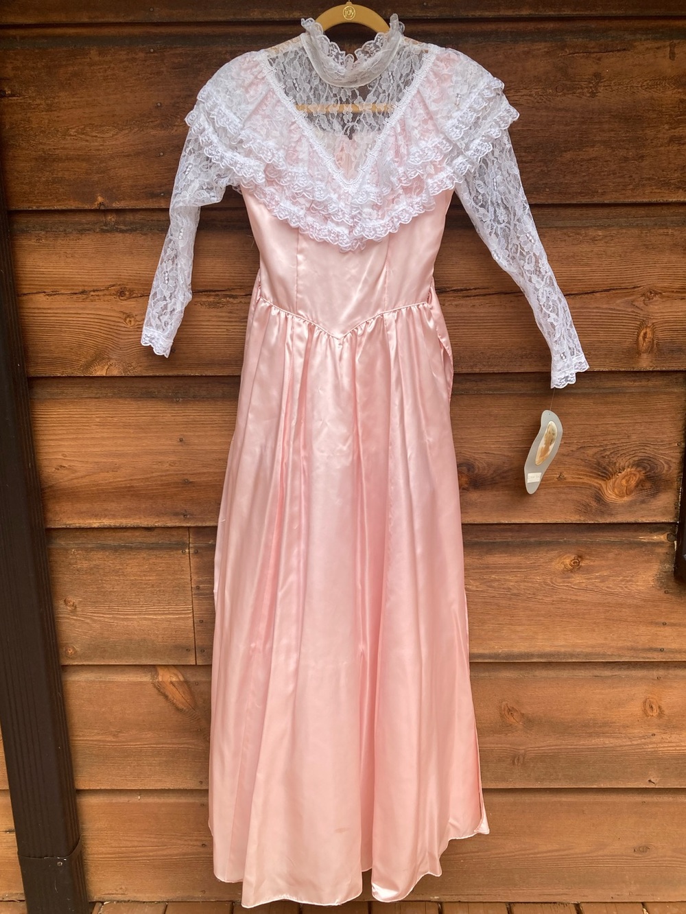 GUNNE SAX Satin Dress Lace Yoke